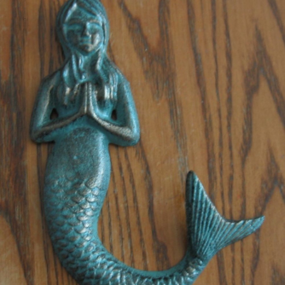 Cast PRAYING MERMAID Wall Hanging